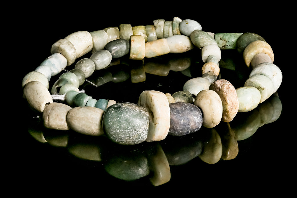 Neolithic stone beads  green  Collectible Beads  ancient Sahara stone  ancient Neolithic beads  ancient amazonite from Sahara  Ancient amazonite beads