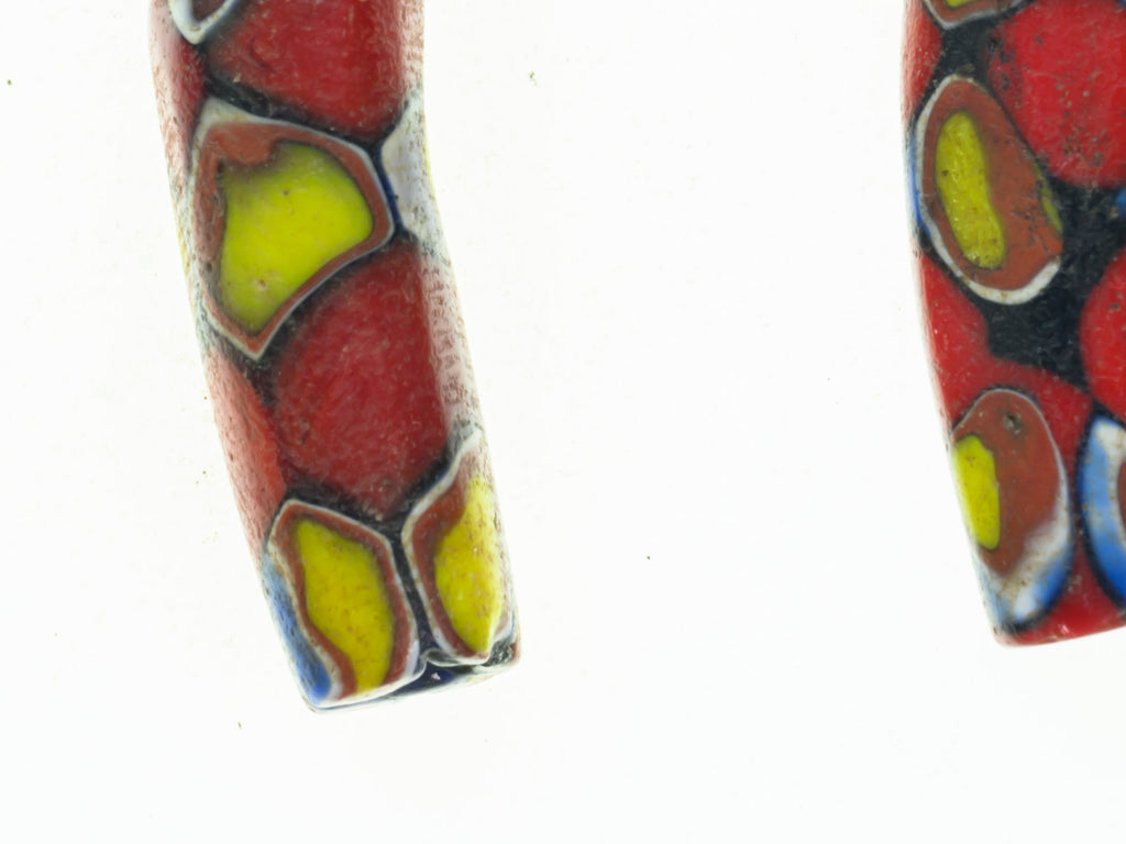 VAM550,African Trade Venetian, Antic Millefiori Bead, Antique Trade Beads, Collectible Bead, Collectible Beads, Elbow Bead, Elbow Millefiori, Elbow Venetian, Venetian Elbow Millefiori, Venetian Elbow Millefiori Bead