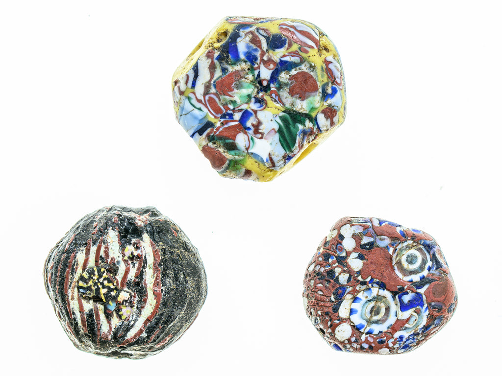 VAM500,African trade millefiori, African Trade Venetian, Antic Millefiori Bead, Antique Trade Beads, Collectible Bead, Collectible Beads, Elbow Bead, Elbow Venetian, venetian millefiori, venetian millefiori beads