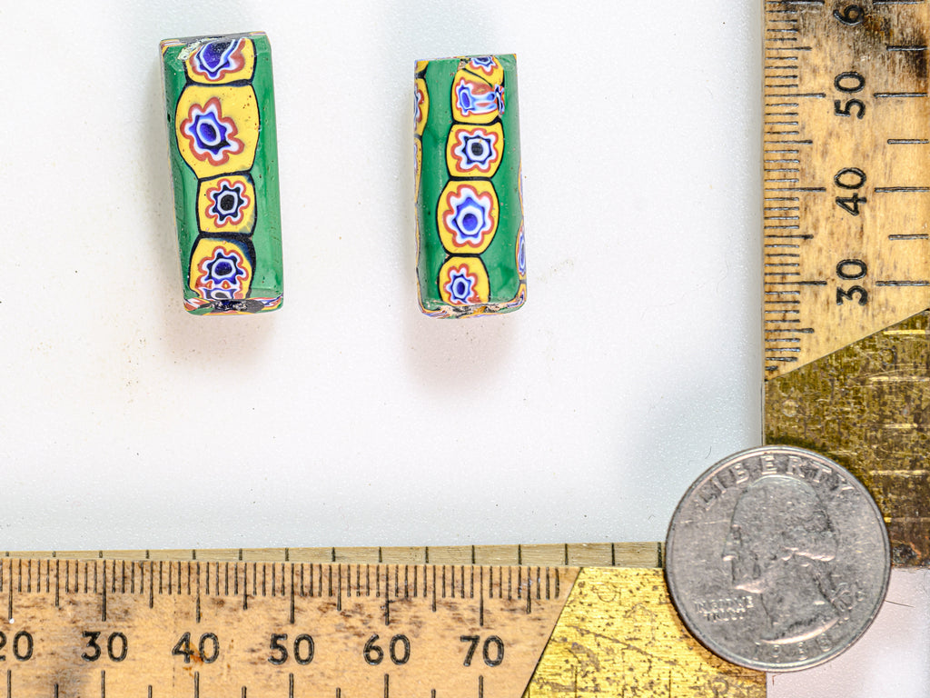 VAM500,African trade millefiori, African Trade Venetian, Antic Millefiori Bead, Antique Trade Beads, Collectible Bead, Collectible Beads, Elbow Bead, Elbow Venetian, venetian millefiori, venetian millefiori beads