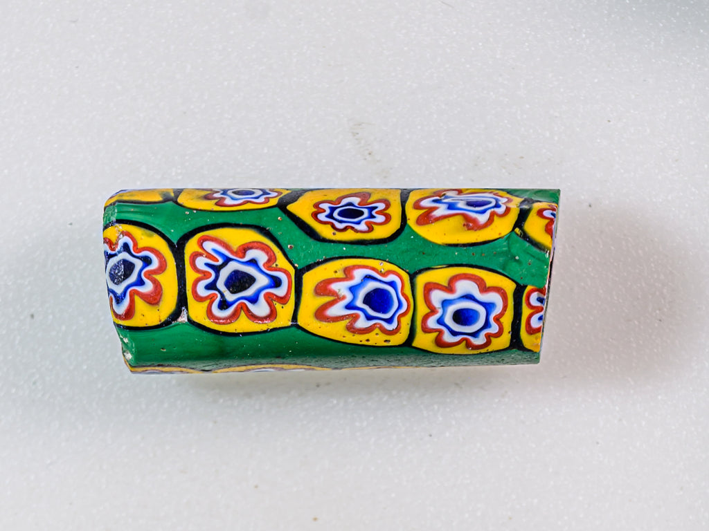 VAM500,African trade millefiori, African Trade Venetian, Antic Millefiori Bead, Antique Trade Beads, Collectible Bead, Collectible Beads, Elbow Bead, Elbow Venetian, venetian millefiori, venetian millefiori beads