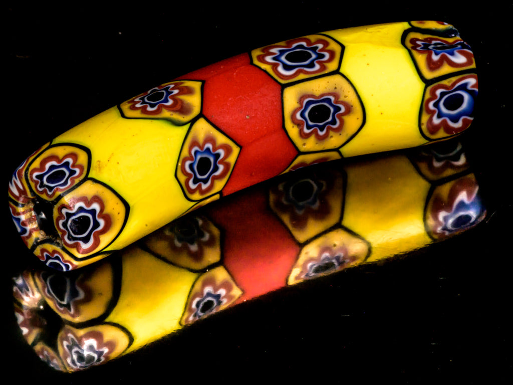 VAM500,African trade millefiori, African Trade Venetian, Antic Millefiori Bead, Antique Trade Beads, Collectible Bead, Collectible Beads, Elbow Bead, Elbow Venetian, venetian millefiori, venetian millefiori beads