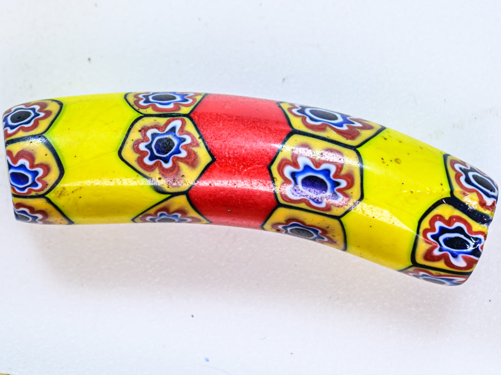 VAM500,African trade millefiori, African Trade Venetian, Antic Millefiori Bead, Antique Trade Beads, Collectible Bead, Collectible Beads, Elbow Bead, Elbow Venetian, venetian millefiori, venetian millefiori beads