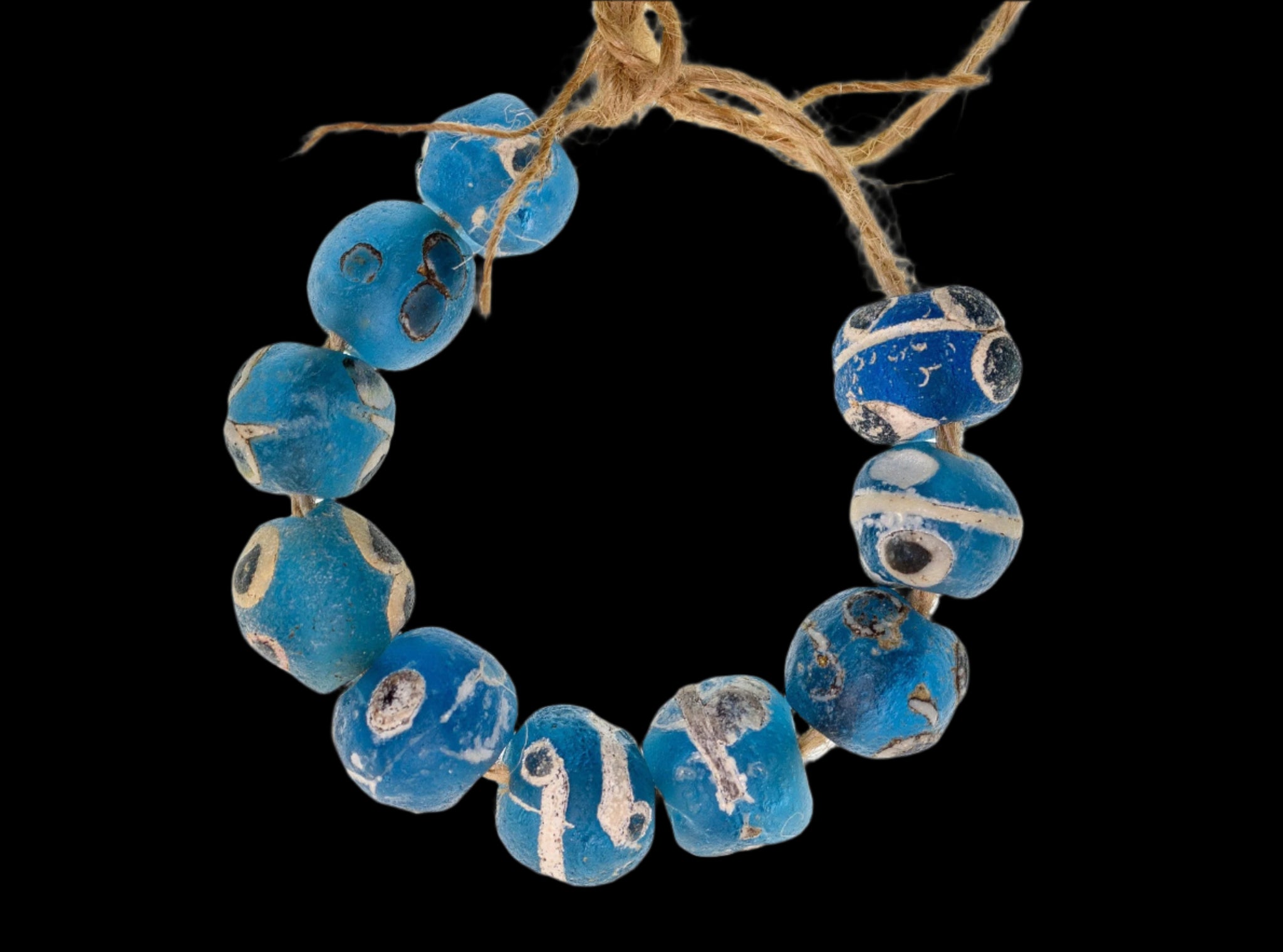 ANCIENT BEADS DICTIONARY 古珠詮 Strand of Neolithic Hongshan Jade Cylinder Beads - Michael Backman Ltd