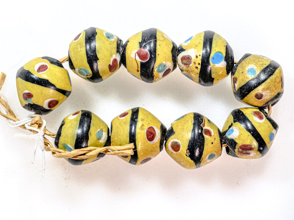 VAT120,African Bicone glass venetian beadsTrade Beads, African Trade Venetian, Antique Trade Beads, Collectible Beads, Old Venetian Beads