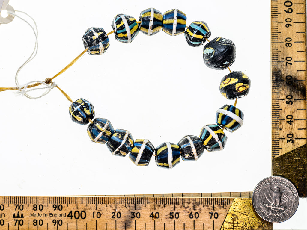 VAT120,African Bicone glass venetian beadsTrade Beads, African Trade Venetian, Antique Trade Beads, Collectible Beads, Old Venetian Beads