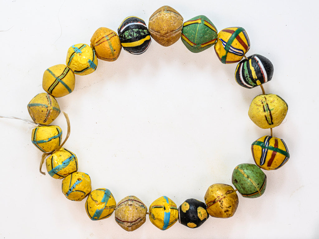 VAT120,African Bicone glass venetian beadsTrade Beads, African Trade Venetian, Antique Trade Beads, Collectible Beads, Old Venetian Beads