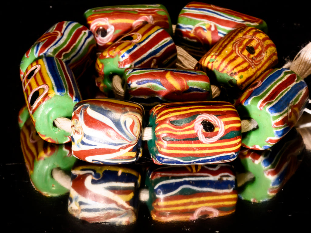 VAT001,African Trade beads, African Trade Venetian, antique african trade beads, Antique Trade Beads, Antique venetian beads, Collectible Bead, Collectible Beads, Old Venetian Beads