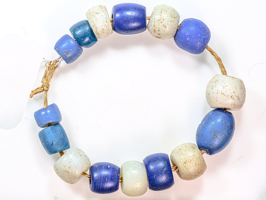 AEU150,50-99, African Trade Beads, Blue, bohemian beads, collectible bead, Russian Blue Bead, Vintage Bohemian Bead, Vintage Czech bead