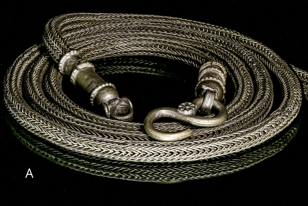 Antique Handmade Yemeni Woven Silver Wire Waist Belt