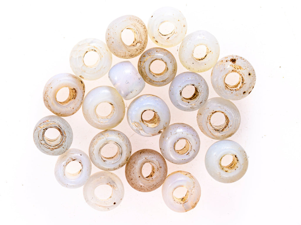 Antique Dutch Moon Beads from Ethiopia. African Trade Glass Beads