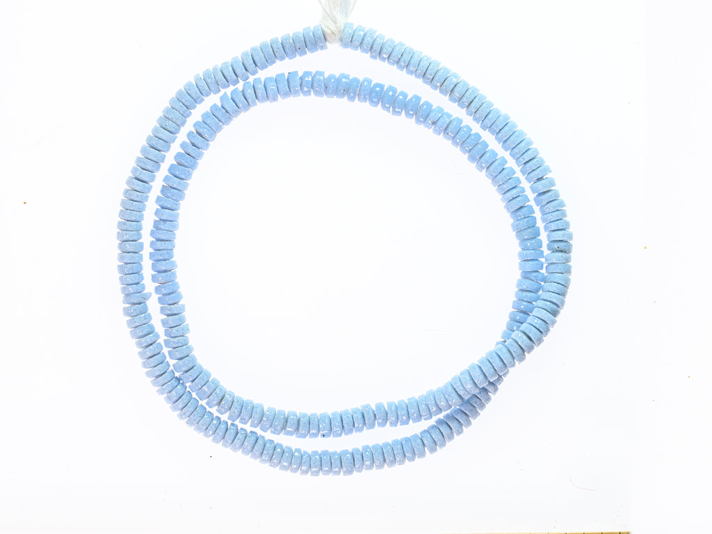 Antique Bohemian Kakamba Beads, pale blue - M00343