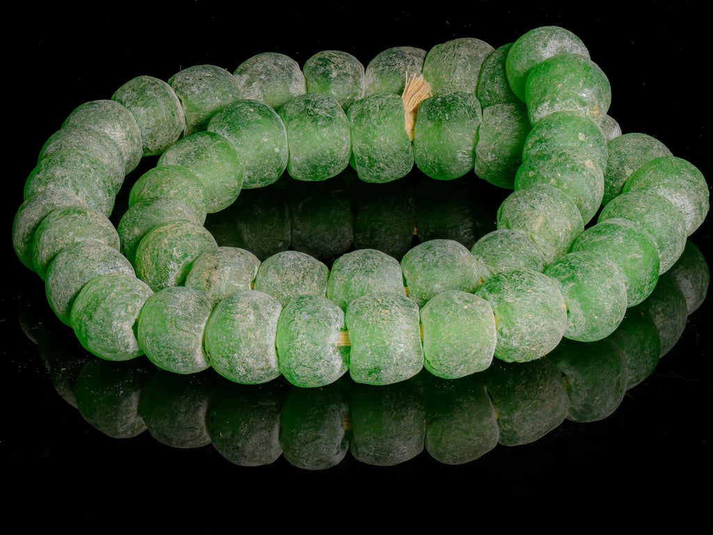 Recycled Glass Beads from Ghana - green
