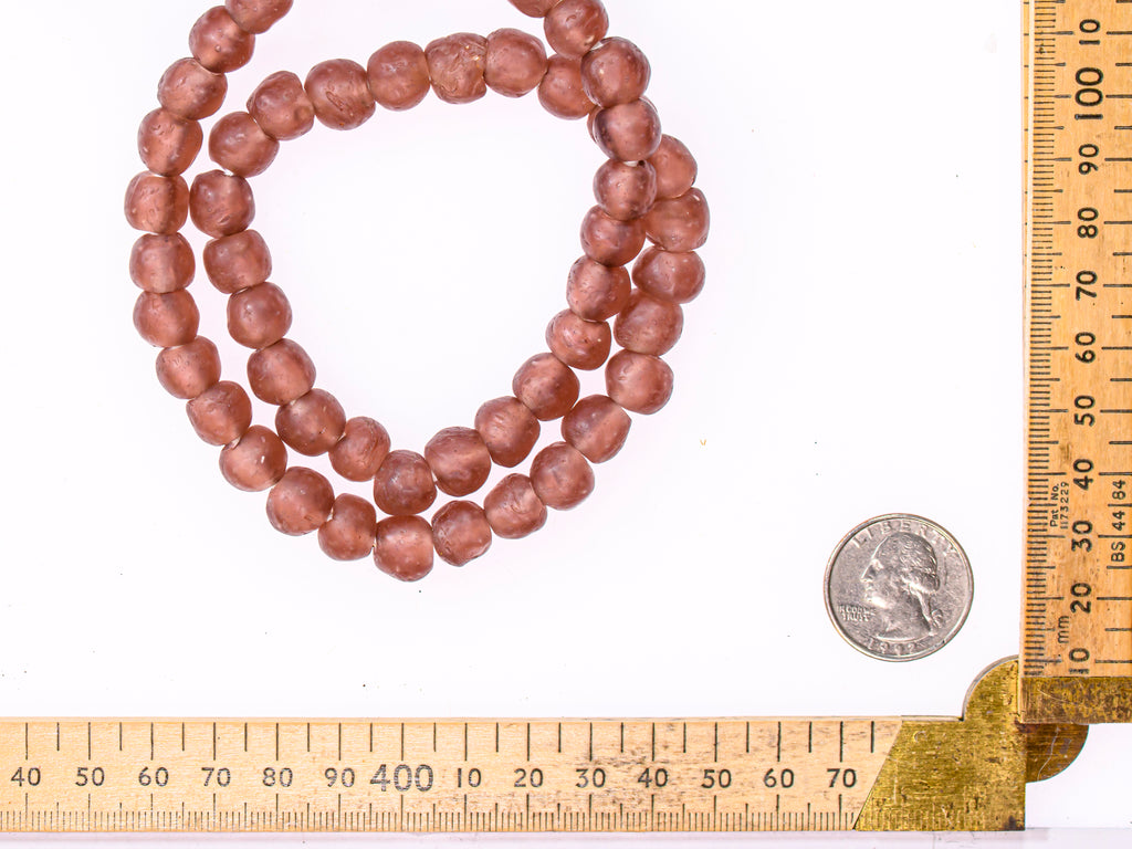 Recycled Purple-Brown Krobo Glass Beads from Ghana 