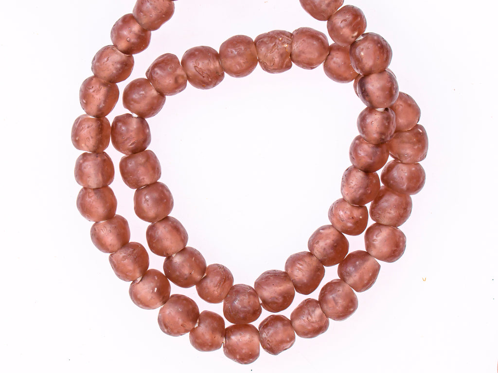 Recycled Purple-Brown Krobo Glass Beads from Ghana 