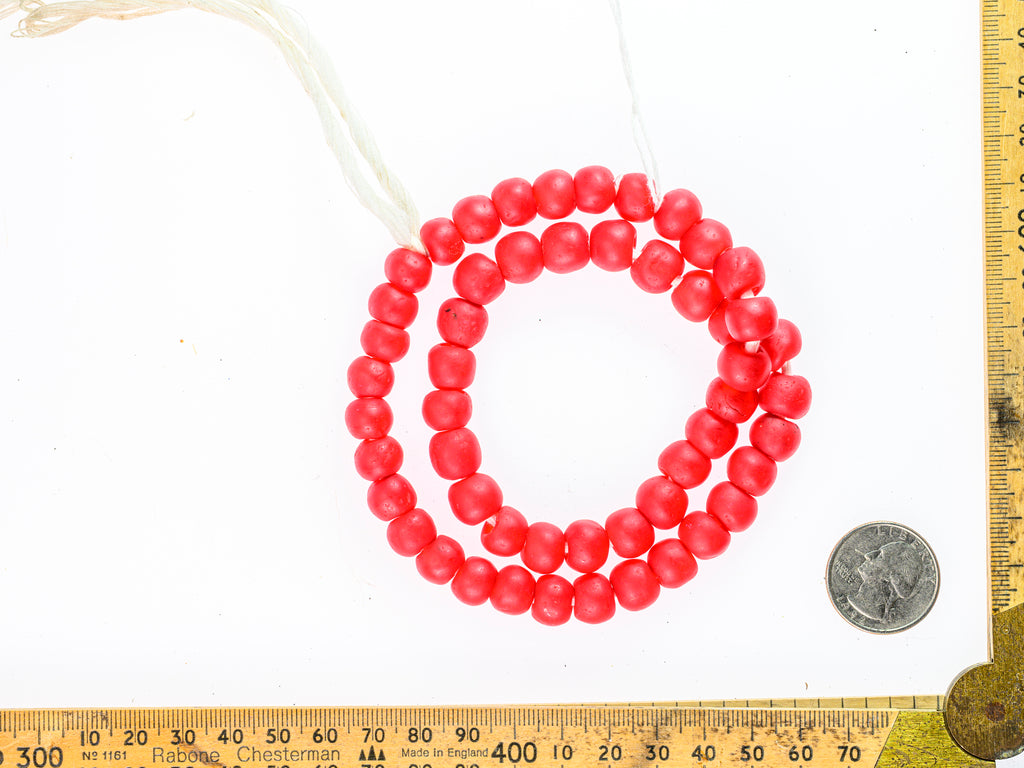 Recycled Glass Beads from Ghana Dark Raspberry M00421