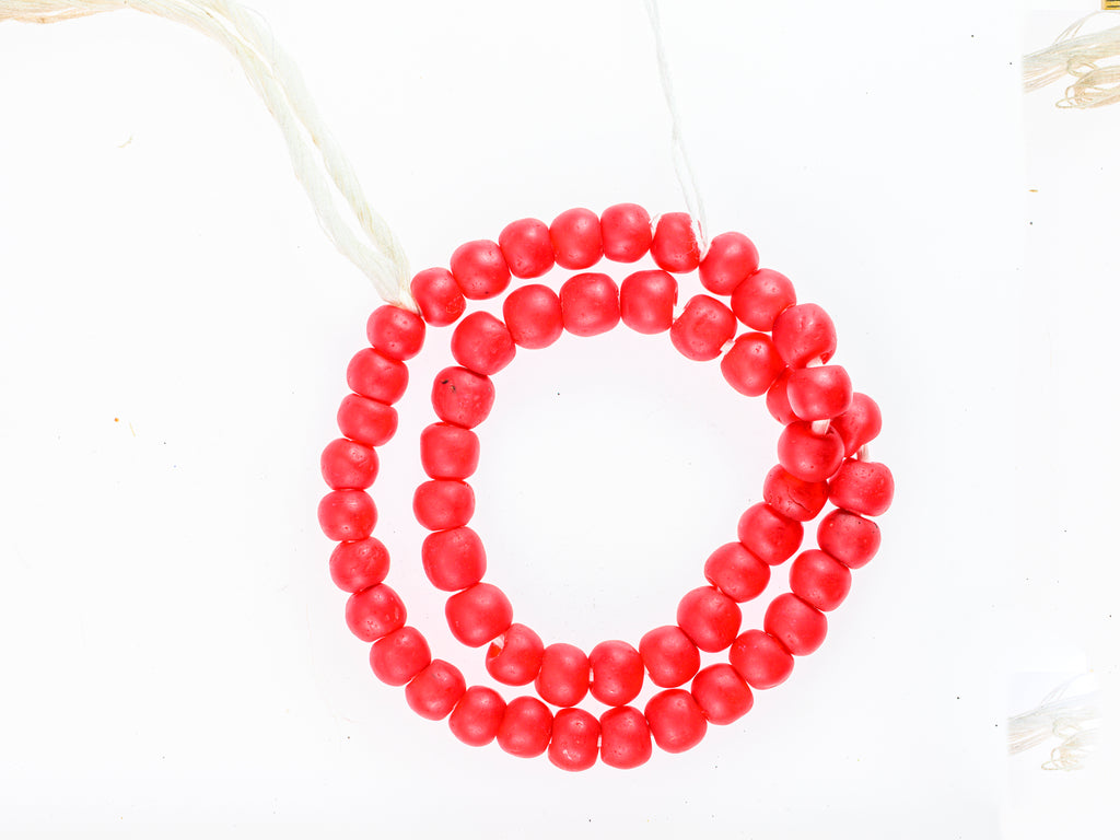Recycled Glass Beads from Ghana Dark Raspberry M00421