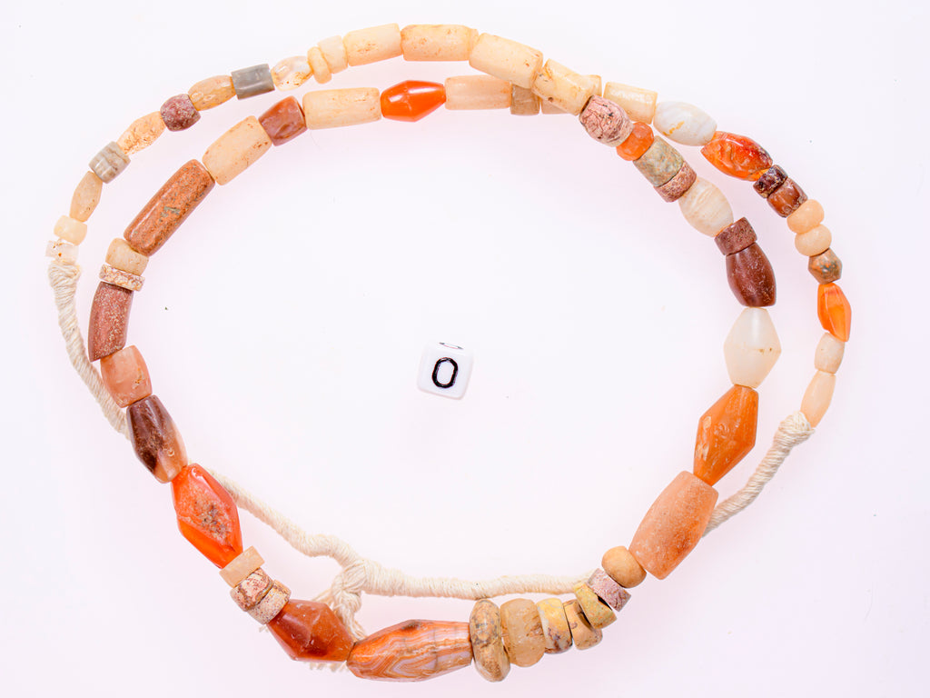 Ancient excavated mixed strand of agate, and other ancient stone 