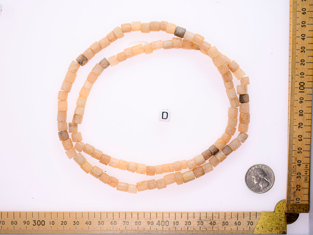 Ancient Neolithic Matched Short Tube Quartz Beads from Sahara