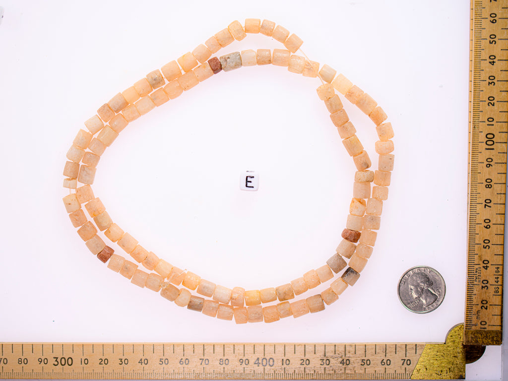 Ancient Neolithic Matched Short Tube Quartz Beads from Sahara