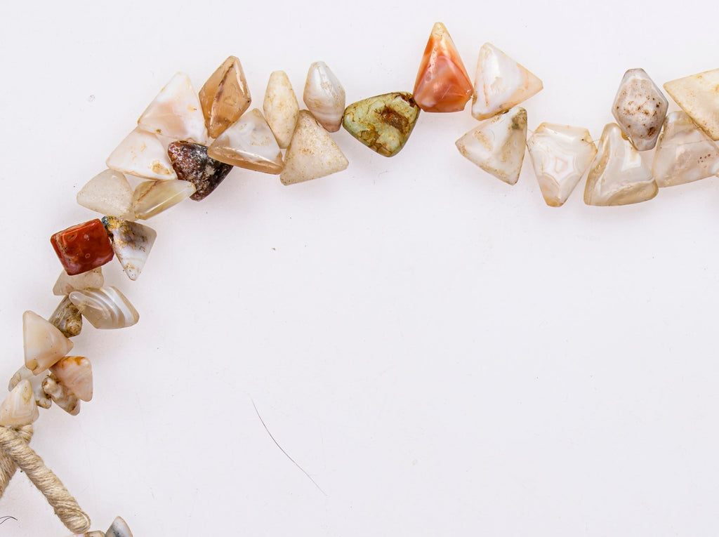 Ancient Unearthed Neolithic Agate Triangular Beads or Pendants from Sahara