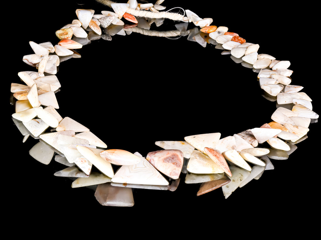 Ancient Unearthed Neolithic Agate Triangular Beads or Pendants from Sahara