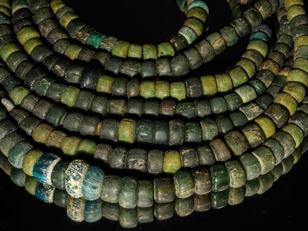 AIG100,100-299, Ancient Beads, Ancient Glass Bead, Ancient medieval bead, Byzantine glass bead, D'jenne Glass Bead, Excavated  Bead, Islamic Period bead, Islamic period glass bead