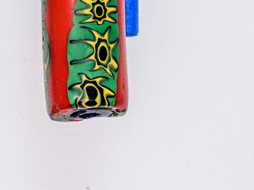 VAM550,African Trade Venetian, Antic Millefiori Bead, Antique Trade Beads, Collectible Bead, Collectible Beads, Elbow Bead, Elbow Millefiori, Elbow Venetian, Venetian Elbow Millefiori, Venetian Elbow Millefiori Bead