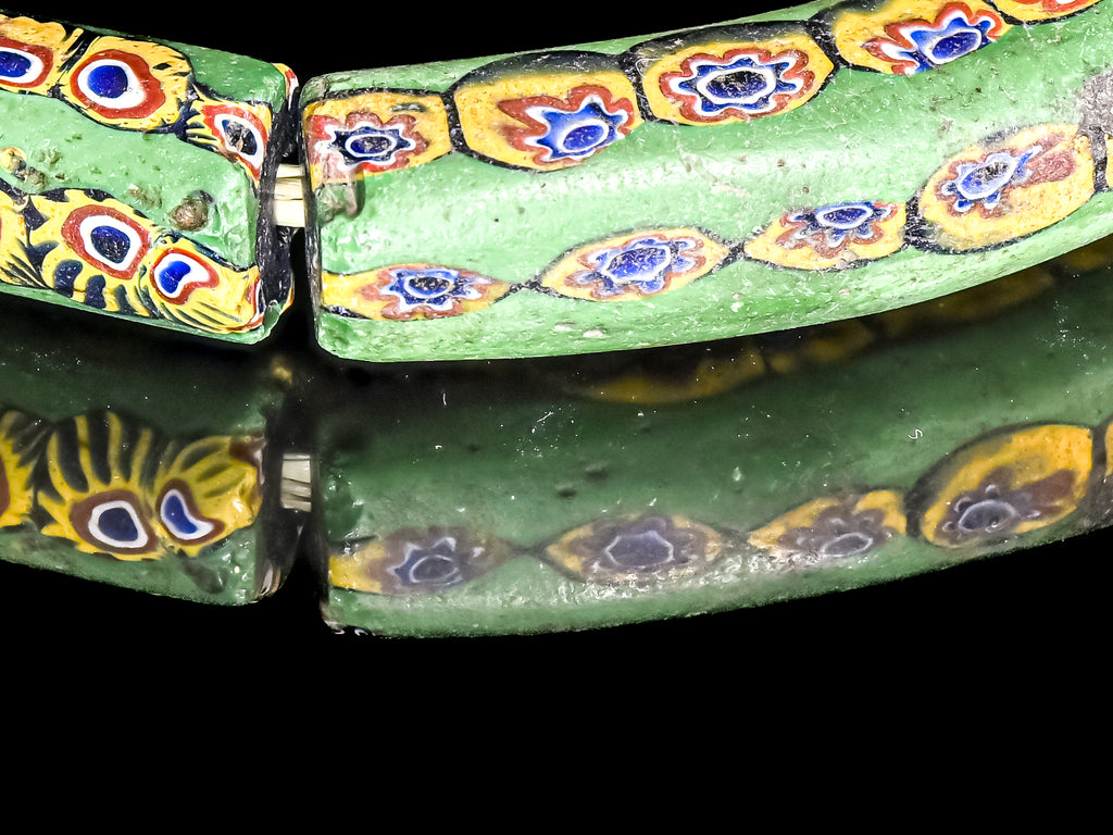 VAM550,African Trade Venetian, Antic Millefiori Bead, Antique Trade Beads, Collectible Bead, Collectible Beads, Elbow Bead, Elbow Millefiori, Elbow Venetian, Venetian Elbow Millefiori, Venetian Elbow Millefiori Bead