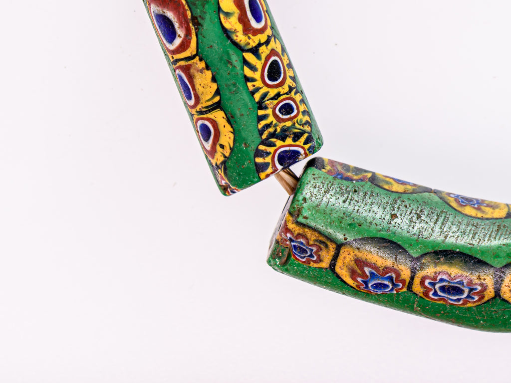 VAM550,African Trade Venetian, Antic Millefiori Bead, Antique Trade Beads, Collectible Bead, Collectible Beads, Elbow Bead, Elbow Millefiori, Elbow Venetian, Venetian Elbow Millefiori, Venetian Elbow Millefiori Bead