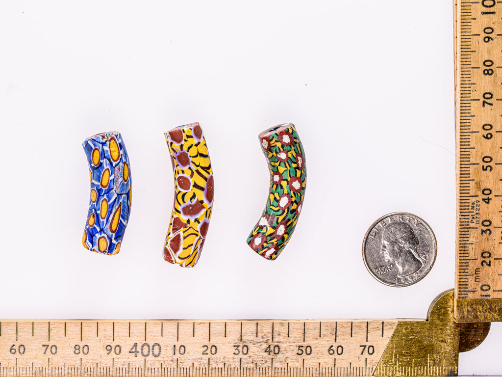 VAM550,African Trade Venetian, Antic Millefiori Bead, Antique Trade Beads, Collectible Bead, Collectible Beads, Elbow Bead, Elbow Millefiori, Elbow Venetian, Venetian Elbow Millefiori, Venetian Elbow Millefiori Bead