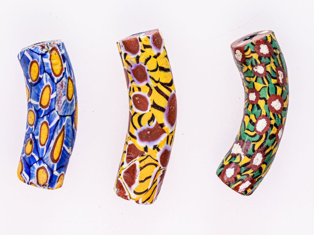 VAM550,African Trade Venetian, Antic Millefiori Bead, Antique Trade Beads, Collectible Bead, Collectible Beads, Elbow Bead, Elbow Millefiori, Elbow Venetian, Venetian Elbow Millefiori, Venetian Elbow Millefiori Bead