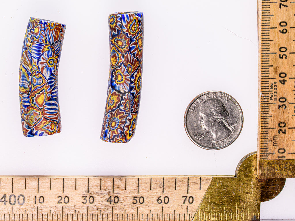 VAM550,African Trade Venetian, Antic Millefiori Bead, Antique Trade Beads, Collectible Bead, Collectible Beads, Elbow Bead, Elbow Millefiori, Elbow Venetian, Venetian Elbow Millefiori, Venetian Elbow Millefiori Bead