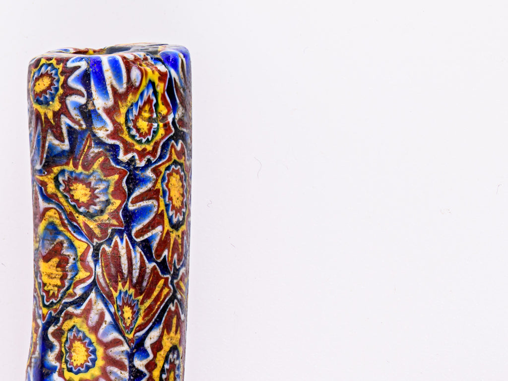 VAM550,African Trade Venetian, Antic Millefiori Bead, Antique Trade Beads, Collectible Bead, Collectible Beads, Elbow Bead, Elbow Millefiori, Elbow Venetian, Venetian Elbow Millefiori, Venetian Elbow Millefiori Bead