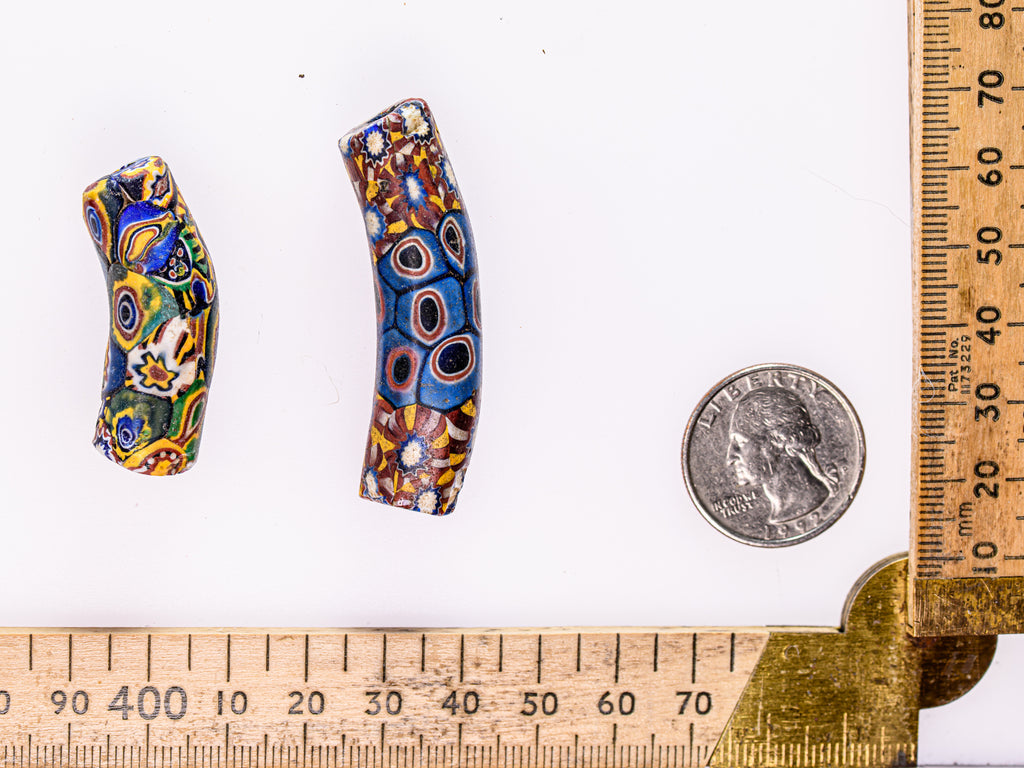 VAM550,African Trade Venetian, Antic Millefiori Bead, Antique Trade Beads, Collectible Bead, Collectible Beads, Elbow Bead, Elbow Millefiori, Elbow Venetian, Venetian Elbow Millefiori, Venetian Elbow Millefiori Bead