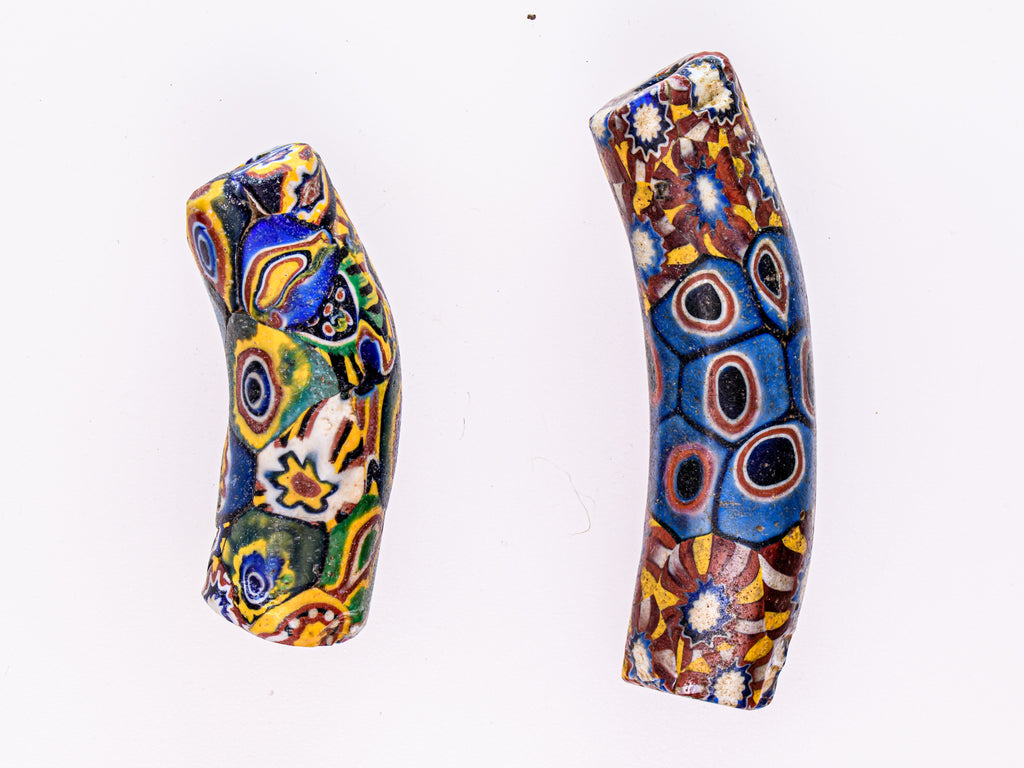 VAM550,African Trade Venetian, Antic Millefiori Bead, Antique Trade Beads, Collectible Bead, Collectible Beads, Elbow Bead, Elbow Millefiori, Elbow Venetian, Venetian Elbow Millefiori, Venetian Elbow Millefiori Bead