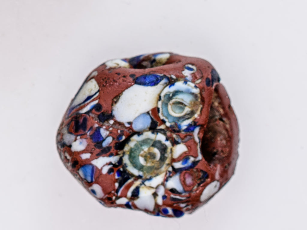 VAM500,African trade millefiori, African Trade Venetian, Antic Millefiori Bead, Antique Trade Beads, Collectible Bead, Collectible Beads, Elbow Bead, Elbow Venetian, venetian millefiori, venetian millefiori beads