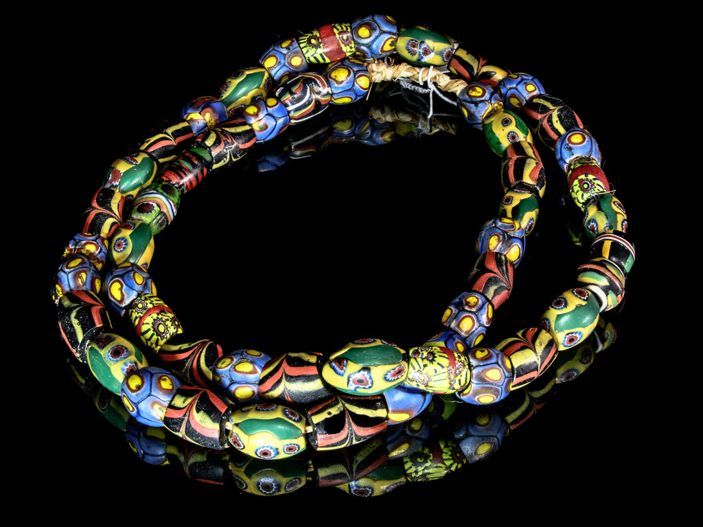 African trade millefiori, African Trade Venetian, Antic Millefiori Bead, Antique Trade Beads, Collectible Bead, Collectible Beads, Elbow Bead, Elbow Venetian, venetian millefiori, venetian millefiori beads