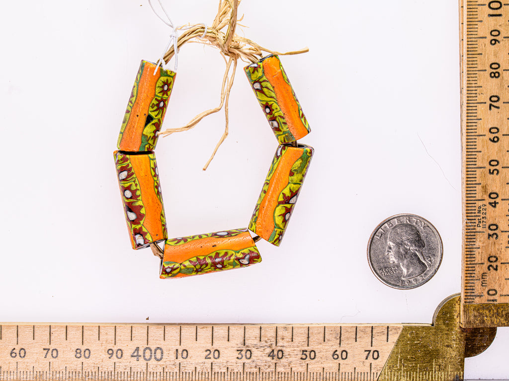 VAM500,African trade millefiori, African Trade Venetian, Antic Millefiori Bead, Antique Trade Beads, Collectible Bead, Collectible Beads, Elbow Bead, Elbow Venetian, venetian millefiori, venetian millefiori beads