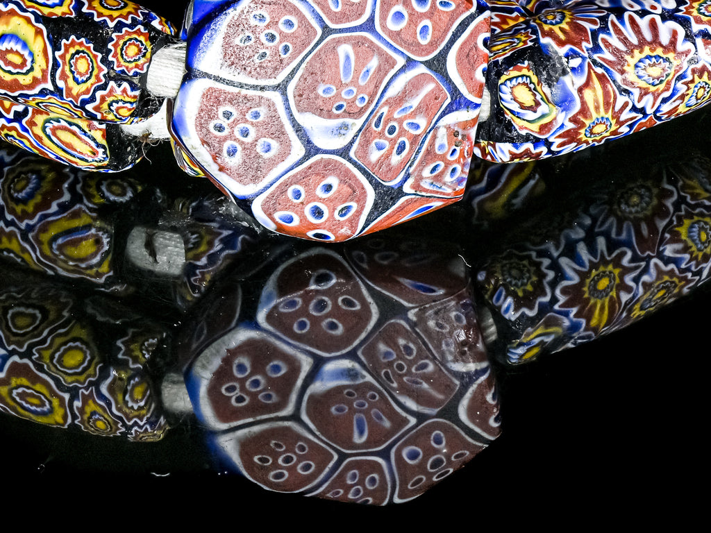 VAM500,African trade millefiori, African Trade Venetian, Antic Millefiori Bead, Antique Trade Beads, Collectible Bead, Collectible Beads, Elbow Bead, Elbow Venetian, venetian millefiori, venetian millefiori beads