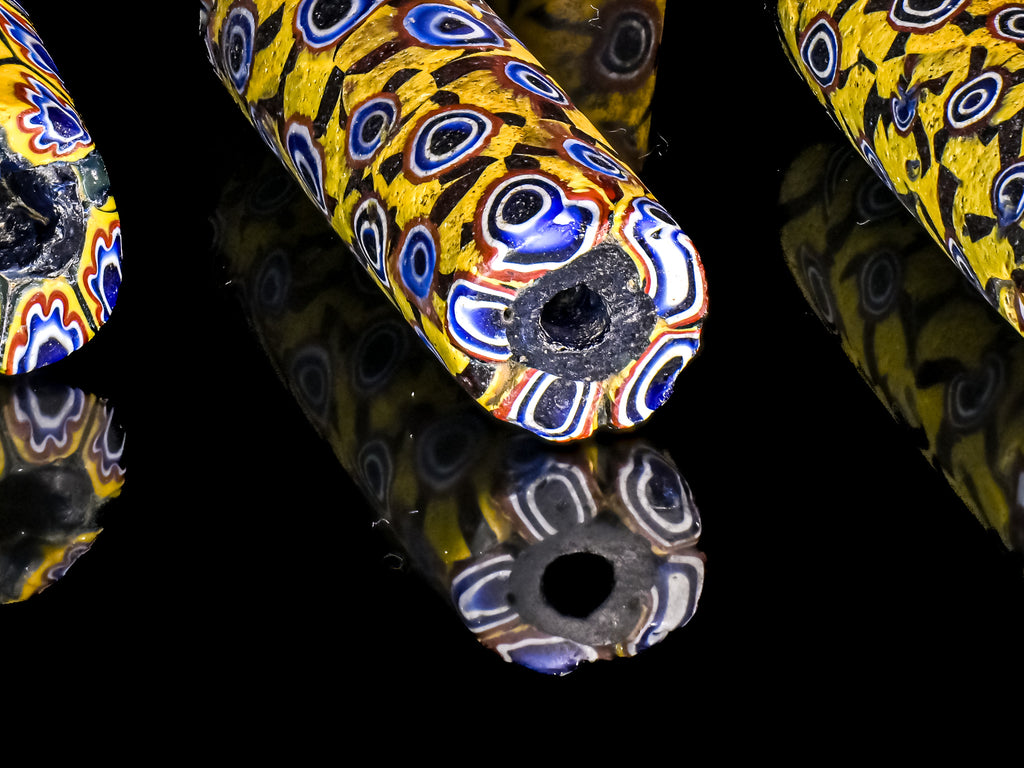 VAM500,African trade millefiori, African Trade Venetian, Antic Millefiori Bead, Antique Trade Beads, Collectible Bead, Collectible Beads, Elbow Bead, Elbow Venetian, venetian millefiori, venetian millefiori beads