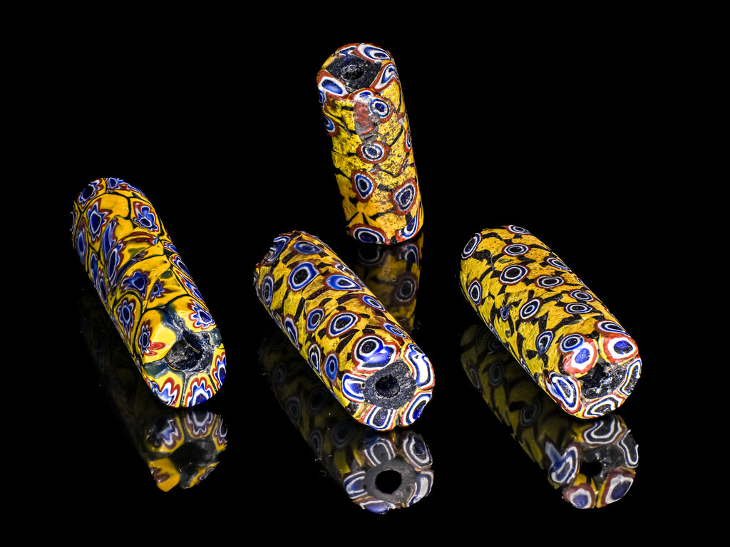 VAM500,African trade millefiori, African Trade Venetian, Antic Millefiori Bead, Antique Trade Beads, Collectible Bead, Collectible Beads, Elbow Bead, Elbow Venetian, venetian millefiori, venetian millefiori beads