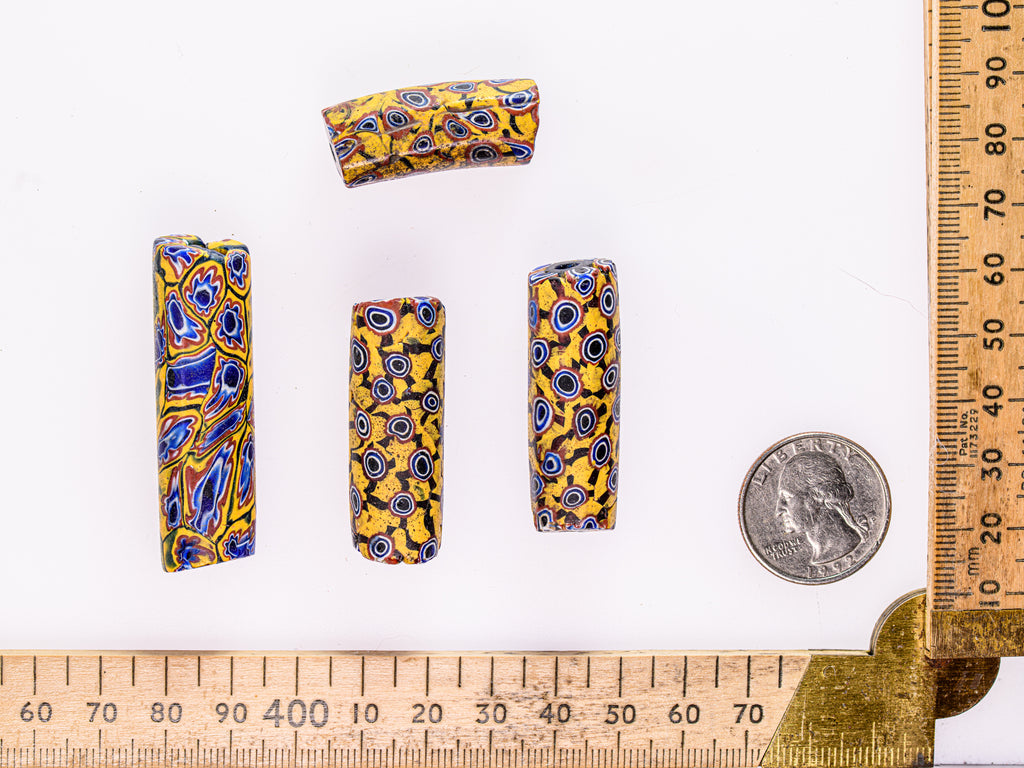 VAM500,African trade millefiori, African Trade Venetian, Antic Millefiori Bead, Antique Trade Beads, Collectible Bead, Collectible Beads, Elbow Bead, Elbow Venetian, venetian millefiori, venetian millefiori beads