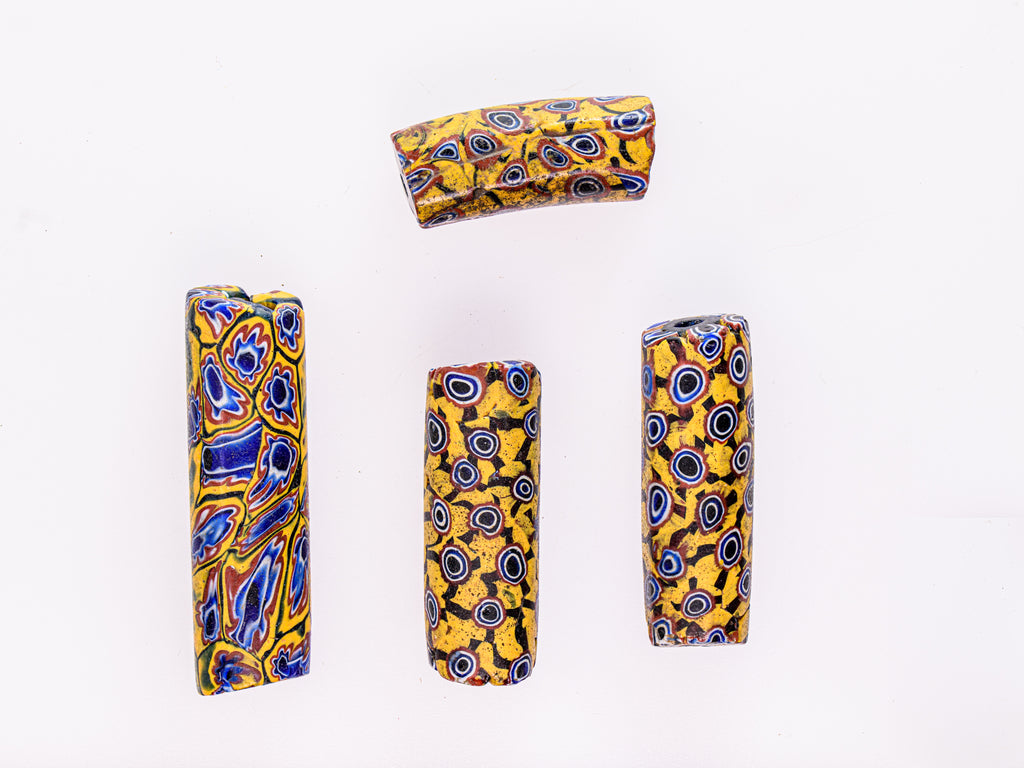 VAM500,African trade millefiori, African Trade Venetian, Antic Millefiori Bead, Antique Trade Beads, Collectible Bead, Collectible Beads, Elbow Bead, Elbow Venetian, venetian millefiori, venetian millefiori beads