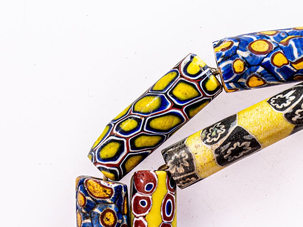 VAM500,African trade millefiori, African Trade Venetian, Antic Millefiori Bead, Antique Trade Beads, Collectible Bead, Collectible Beads, Elbow Bead, Elbow Venetian, venetian millefiori, venetian millefiori beads