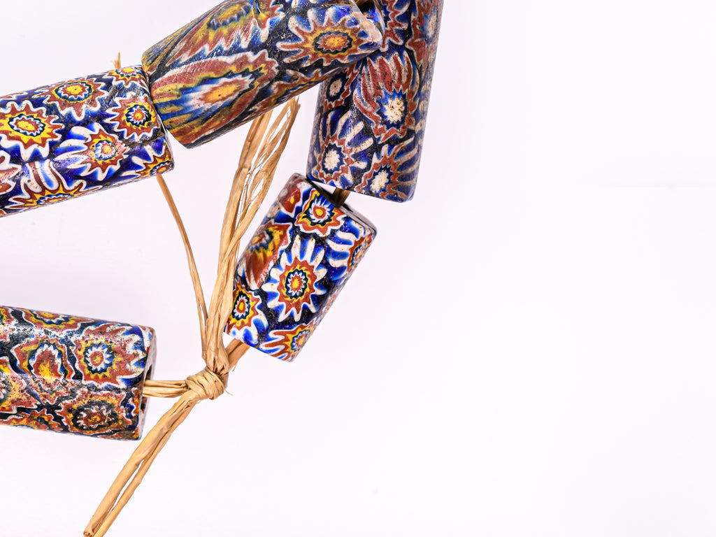 VAM500,African trade millefiori, African Trade Venetian, Antic Millefiori Bead, Antique Trade Beads, Collectible Bead, Collectible Beads, Elbow Bead, Elbow Venetian, venetian millefiori, venetian millefiori beads