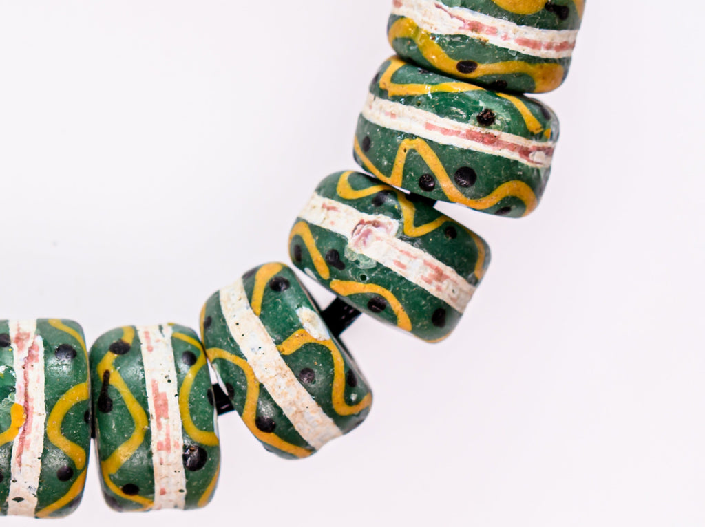 VAM500,African trade millefiori, African Trade Venetian, Antic Millefiori Bead, Antique Trade Beads, Collectible Bead, Collectible Beads, Elbow Bead, Elbow Venetian, venetian millefiori, venetian millefiori beads