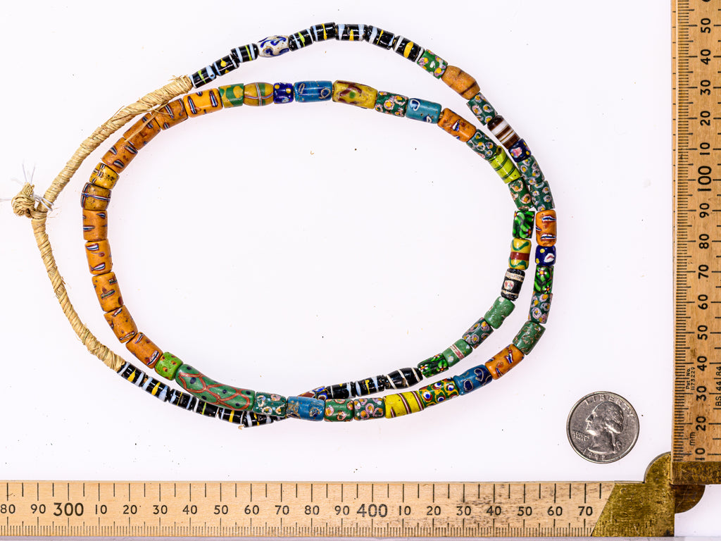 VAM500,African trade millefiori, African Trade Venetian, Antic Millefiori Bead, Antique Trade Beads, Collectible Bead, Collectible Beads, Elbow Bead, Elbow Venetian, venetian millefiori, venetian millefiori beads