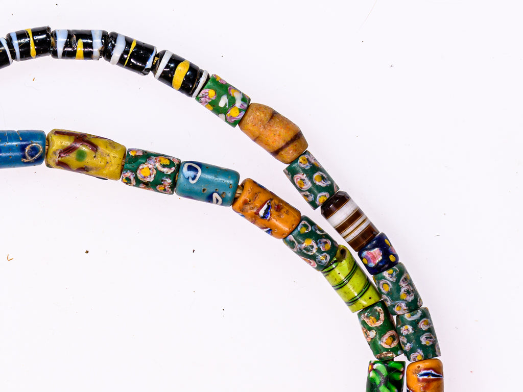 VAM500,African trade millefiori, African Trade Venetian, Antic Millefiori Bead, Antique Trade Beads, Collectible Bead, Collectible Beads, Elbow Bead, Elbow Venetian, venetian millefiori, venetian millefiori beads