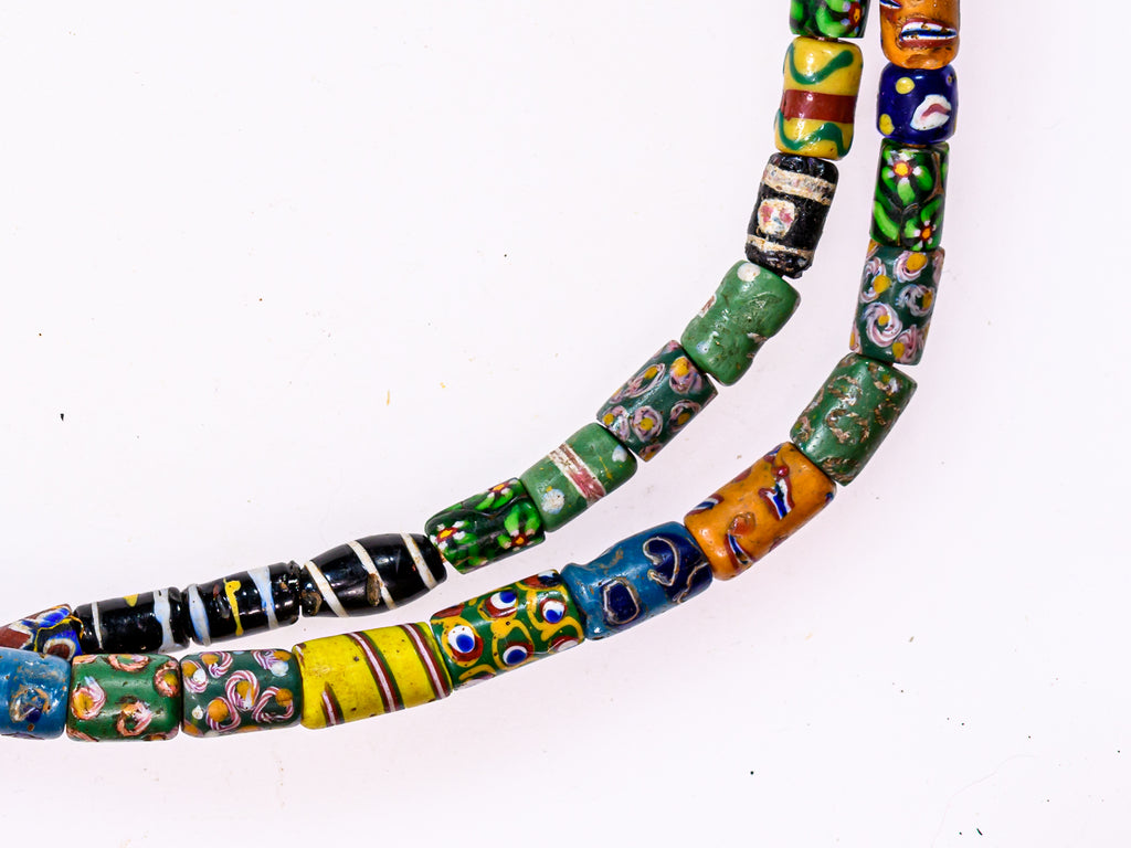 VAM500,African trade millefiori, African Trade Venetian, Antic Millefiori Bead, Antique Trade Beads, Collectible Bead, Collectible Beads, Elbow Bead, Elbow Venetian, venetian millefiori, venetian millefiori beads